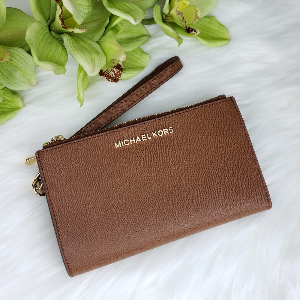 🌺NWT Michael Kors double zip wristlet wallet MK - Picture 2 of 6